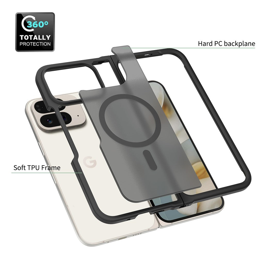 TPU Frame Acrylic Back Case Compatible with MagSafe - For Google Pixel 10 Pro Fold