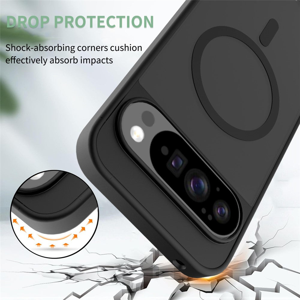 TPU Frame Acrylic Back Case Compatible with MagSafe - For Google Pixel 10 Pro XL