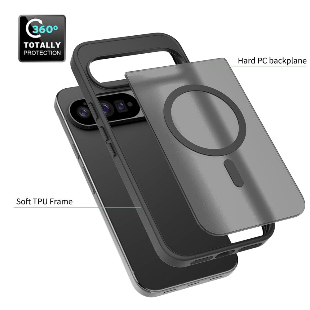 TPU Frame Acrylic Back Case Compatible with MagSafe - For Google Pixel 10 Pro XL