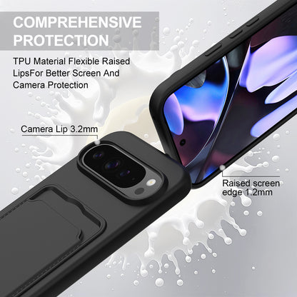 Liquid Silicone Case with Card Slot and Short Strap - For Google Pixel 10 Pro XL