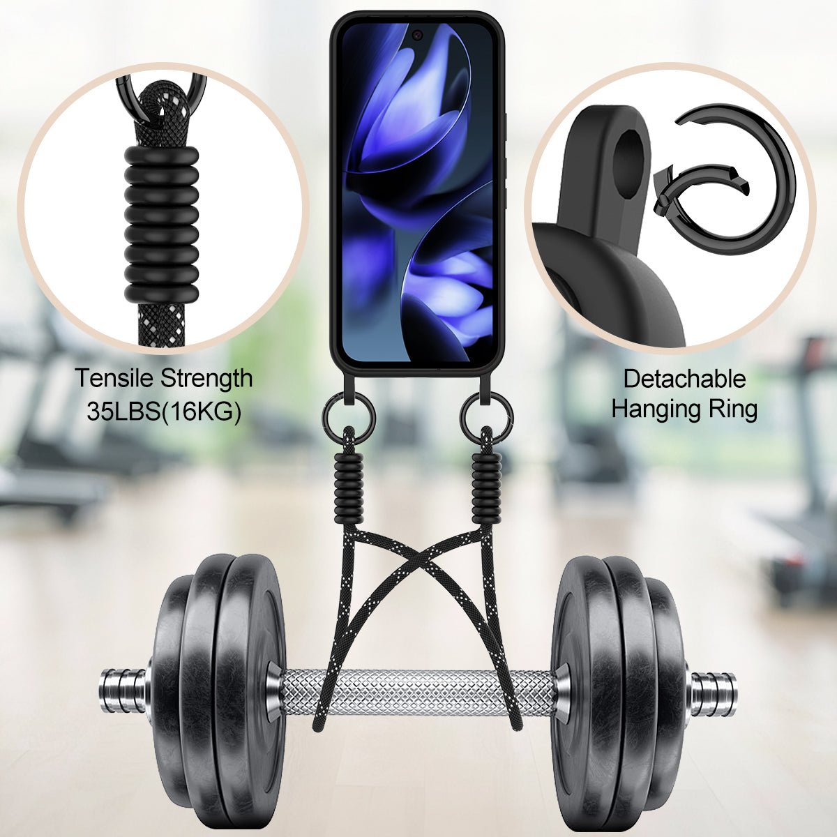 Liquid Silicone Case with Card Slot and Short Strap - For Google Pixel 10