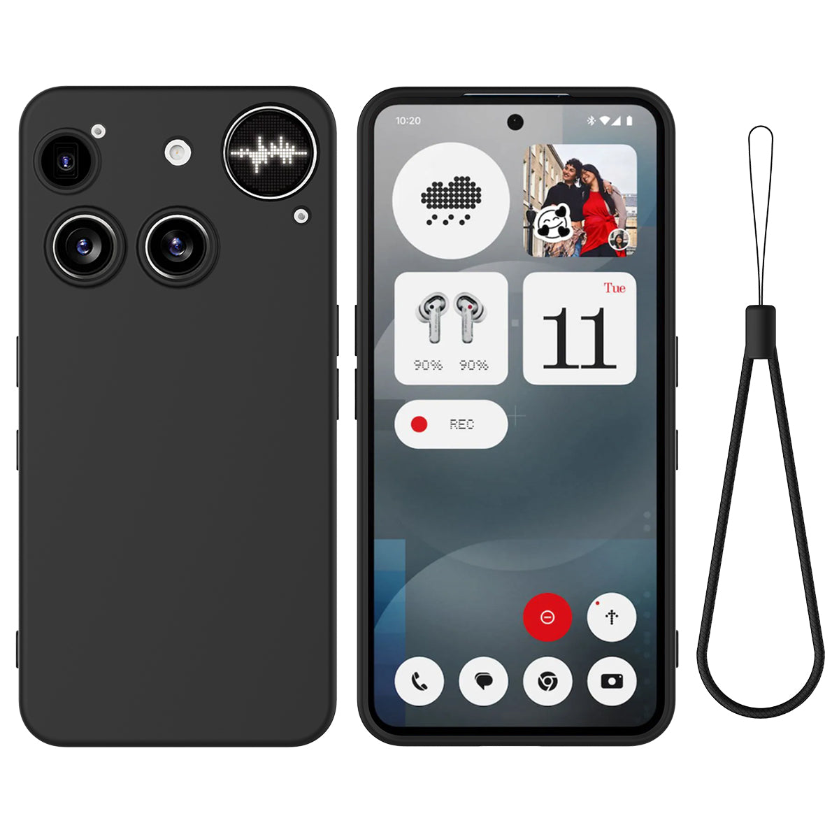 Liquid Silicone Case with Hand Strap - For Nothing Phone (3)