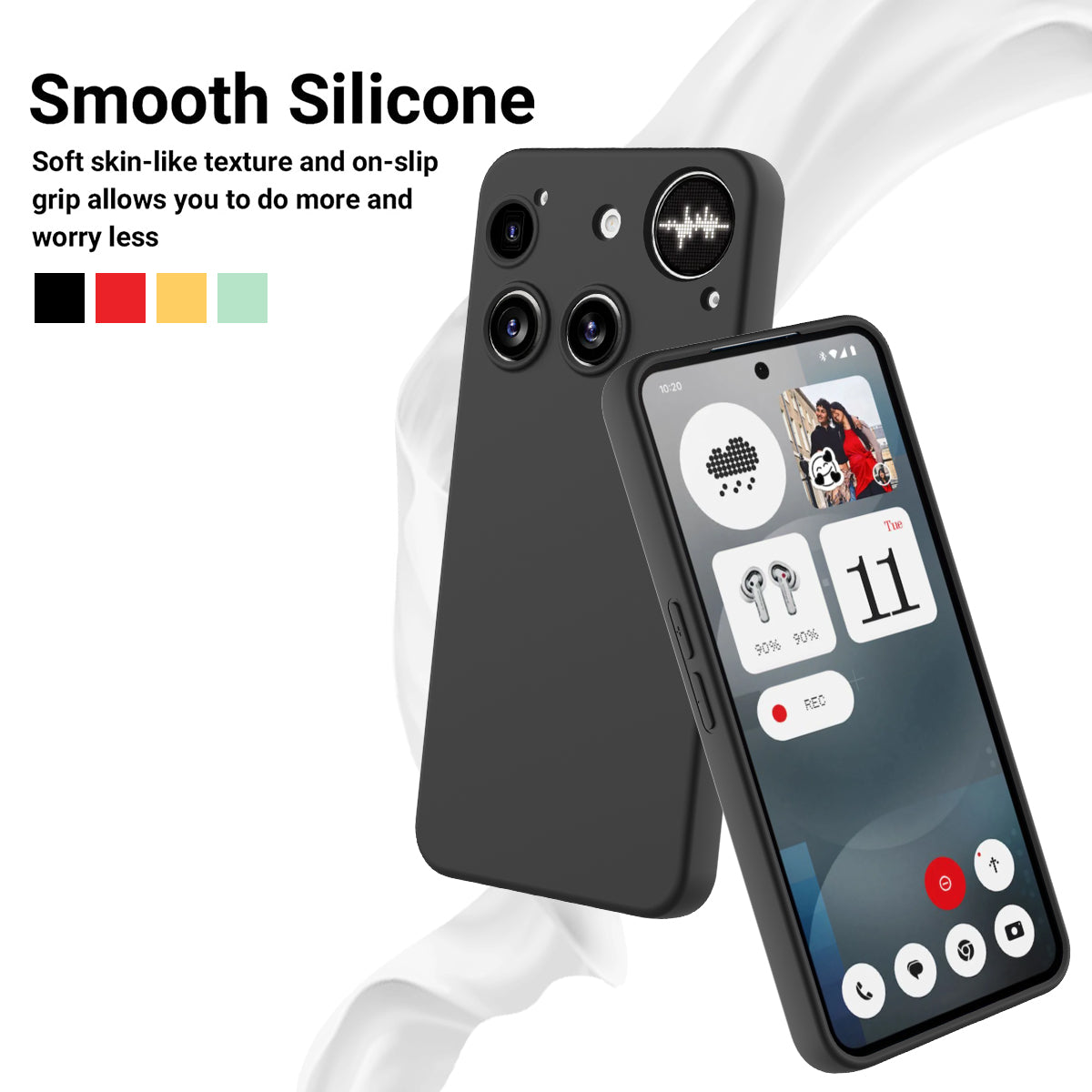 Liquid Silicone Case with Hand Strap - For Nothing Phone (3)