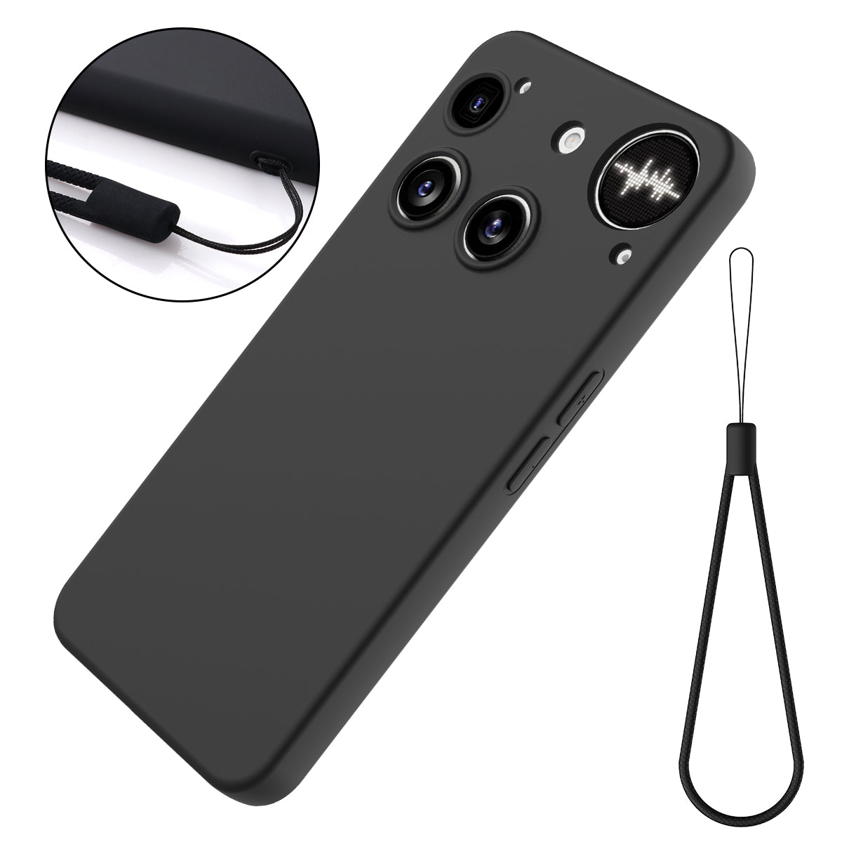 Liquid Silicone Case with Hand Strap - For Nothing Phone (3)