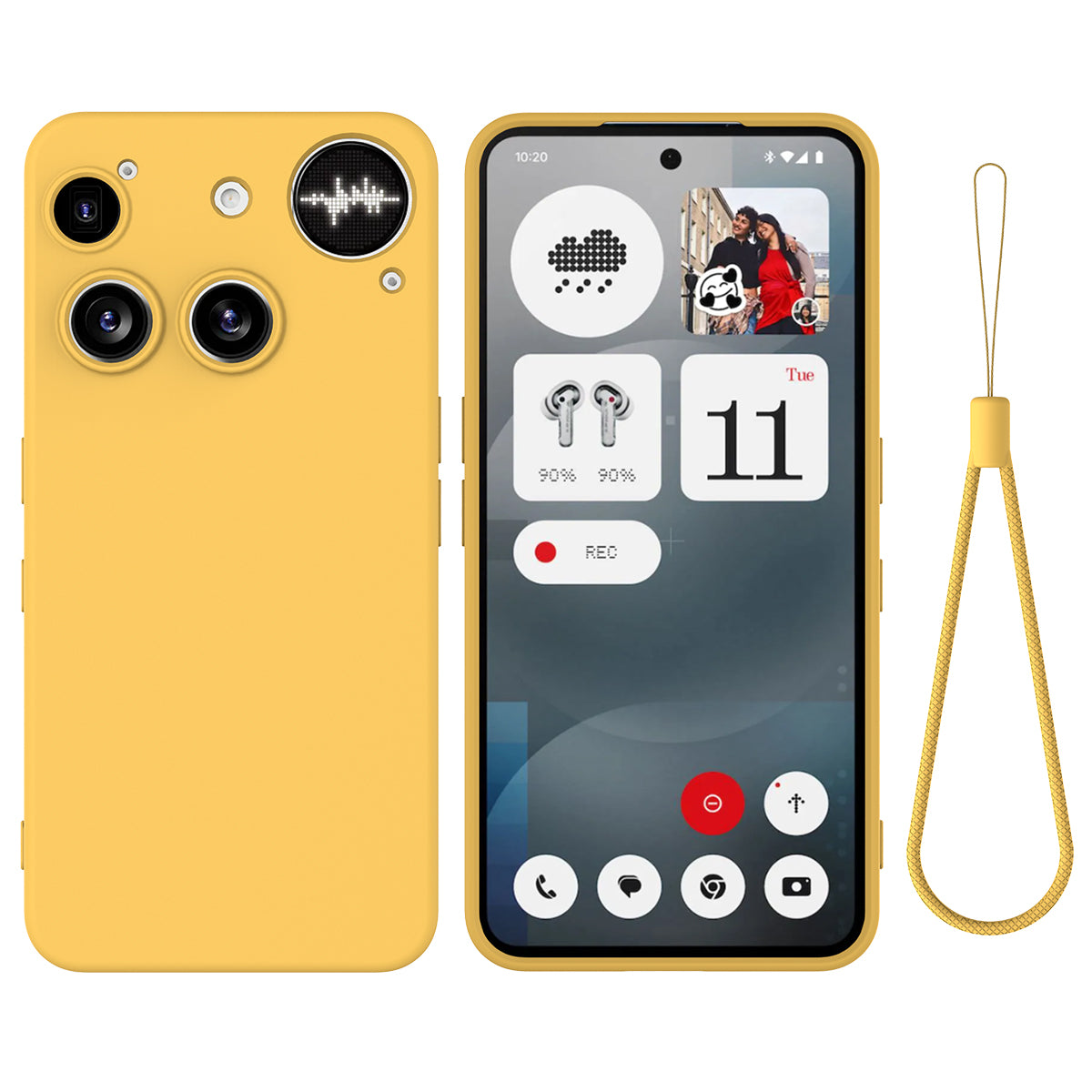 Liquid Silicone Case with Hand Strap - For Nothing Phone (3)