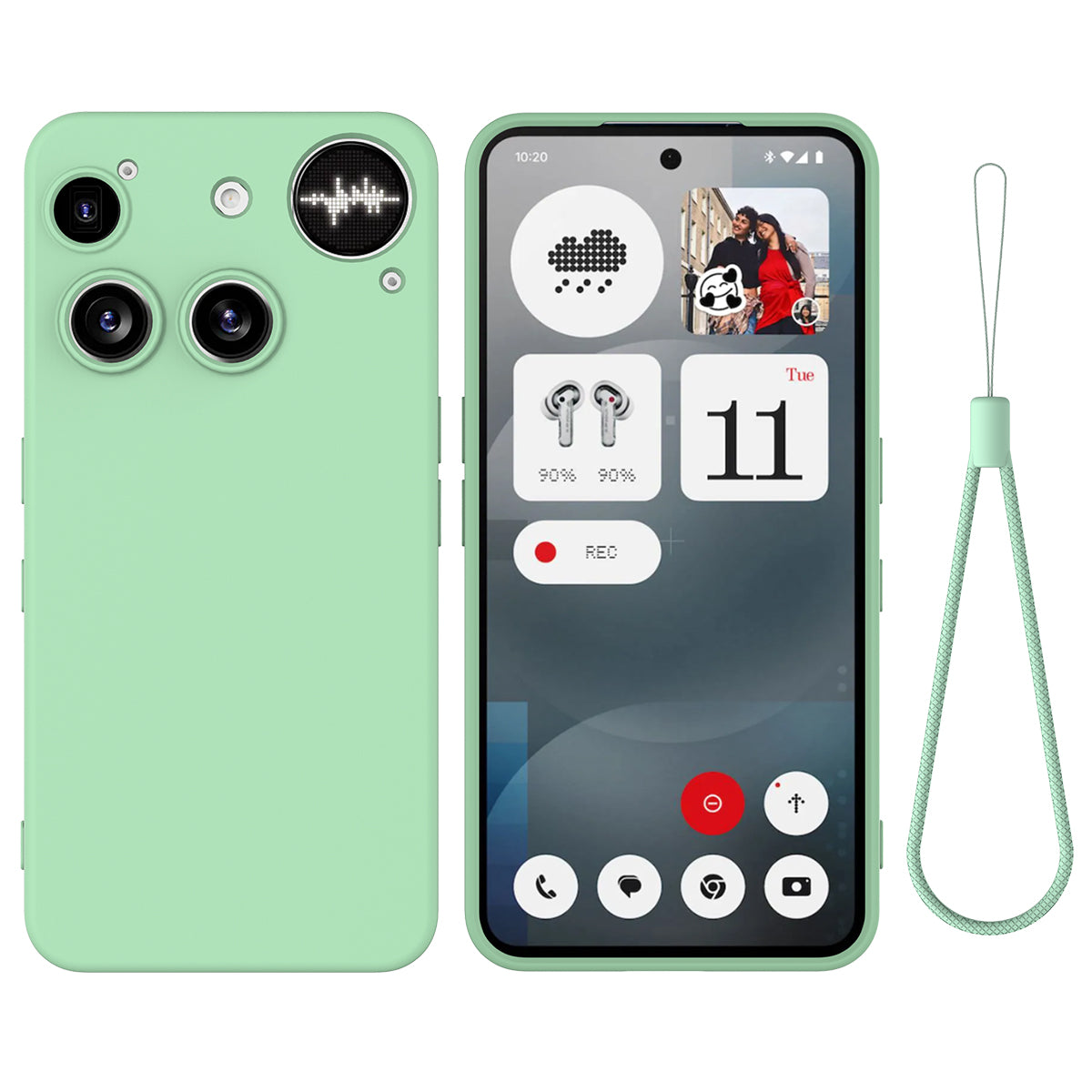 Liquid Silicone Case with Hand Strap - For Nothing Phone (3)