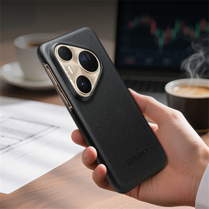 Qialino Genuine Cow Leather View Window Wallet Case - For Huawei Pura 80