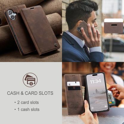 CaseMe 013 Series PU Leather Wallet Case - For iPhone 17