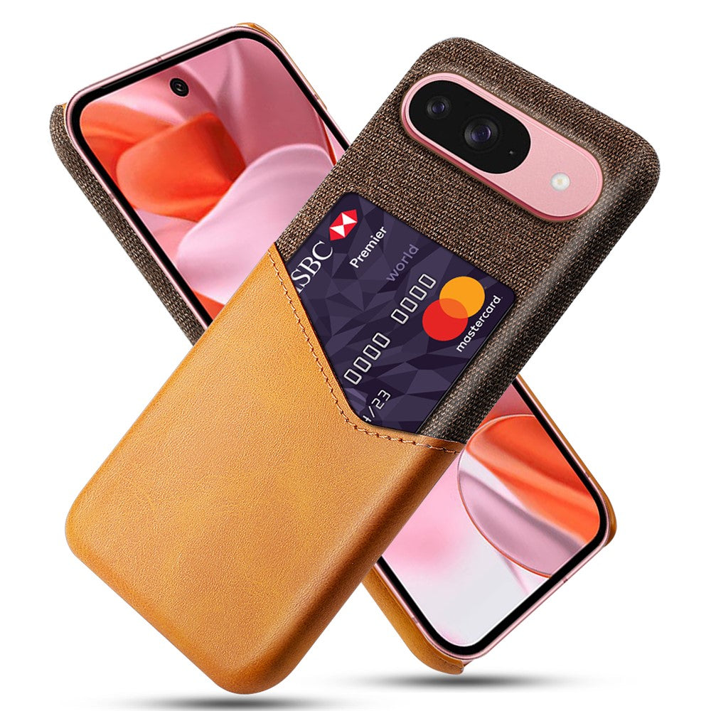 PU Leather Cloth Texture Hard PC Case with Card Slot - For Google Pixel 10 / 10 Pro
