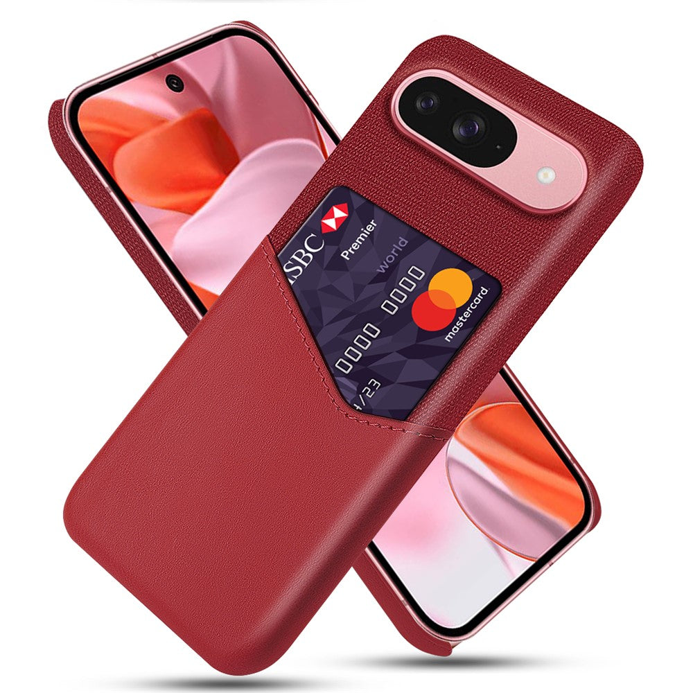 PU Leather Cloth Texture Hard PC Case with Card Slot - For Google Pixel 10 / 10 Pro
