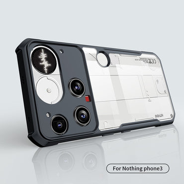 XUNDD TPU + Acrylic Clear Black Case - For Nothing Phone (3)
