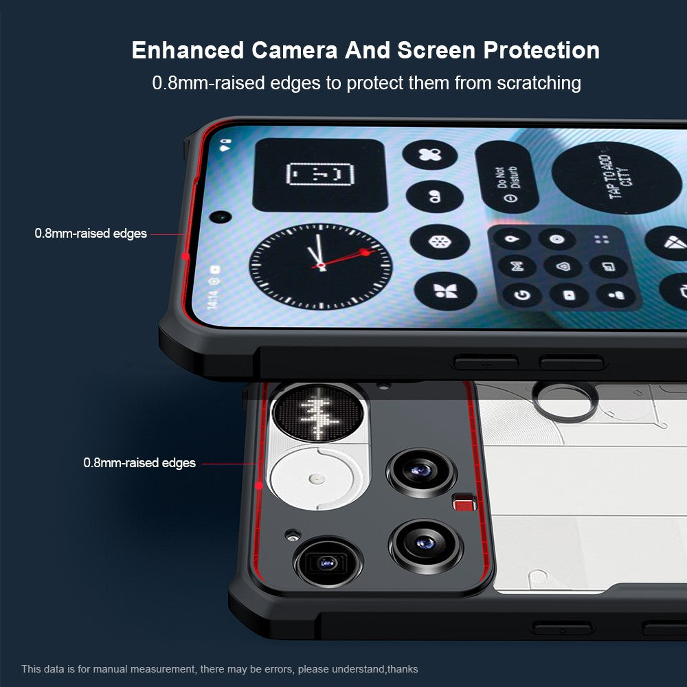 XUNDD TPU + Acrylic Clear Black Case - For Nothing Phone (3)