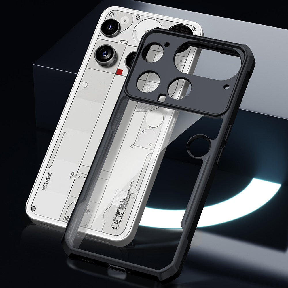 XUNDD TPU + Acrylic Clear Black Case - For Nothing Phone (3)