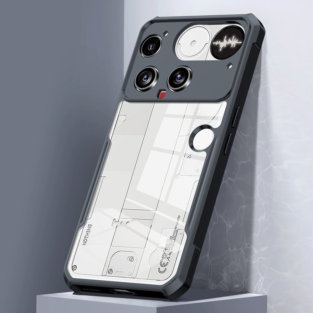 XUNDD TPU + Acrylic Clear Black Case - For Nothing Phone (3)