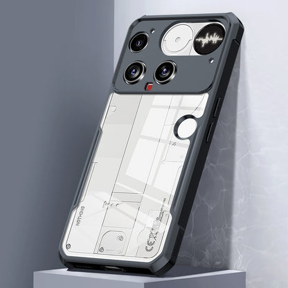 XUNDD TPU + Acrylic Clear Black Case - For Nothing Phone (3)