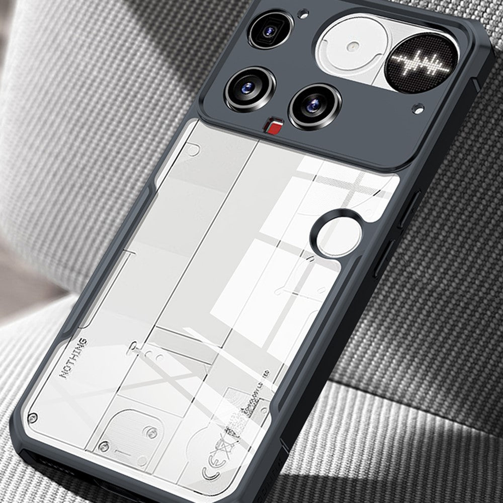 XUNDD TPU + Acrylic Clear Black Case - For Nothing Phone (3)