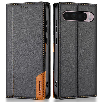 N.BEKUS P3 RFID Blocking PU Leather Wallet Case - For Google Pixel 10 Pro / 10 / 9 Pro / 9