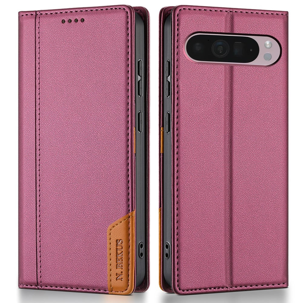 N.BEKUS P3 RFID Blocking PU Leather Wallet Case - For Google Pixel 10 Pro XL / 9 Pro XL