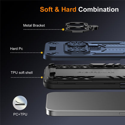 Ring Holder Kickstand PC + TPU Shockproof Case - For Google Pixel 10 Pro / 10
