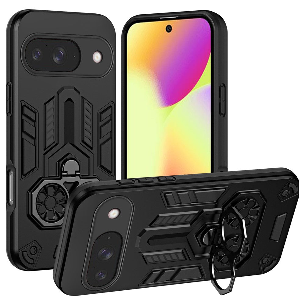 Ring Holder Kickstand PC + TPU Shockproof Case - For Google Pixel 10 Pro / 10