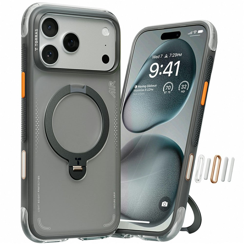 TORRAS Ostand Q3 Air Series Case with MagSafe PC + TPU Phone Cover - For iPhone 17 Pro Max