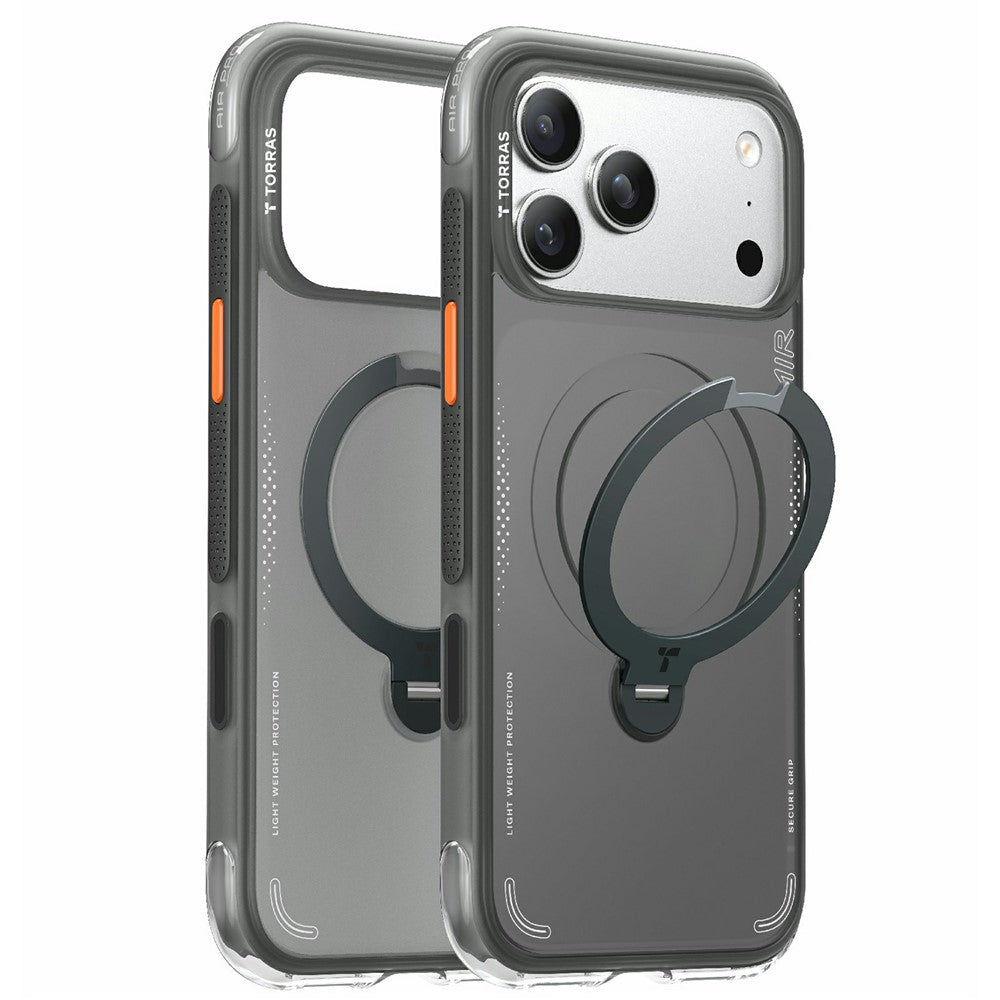 TORRAS Ostand Q3 Air Series Case with MagSafe PC + TPU Phone Cover - For iPhone 17 Pro Max