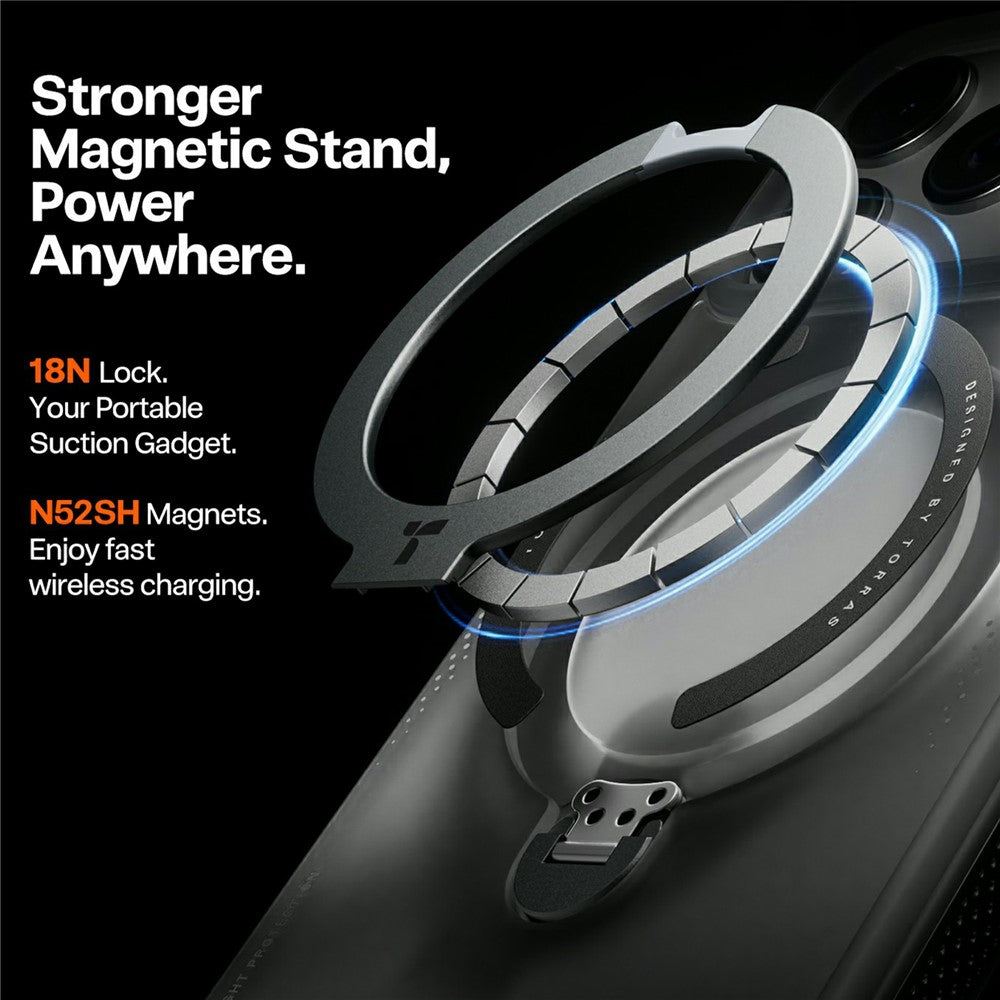 TORRAS Ostand Q3 Air Series Case with MagSafe PC + TPU Phone Cover - For iPhone 17 Pro