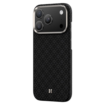 Benks C1 Kevlar Aramid Fiber Diamond Texture Woven Black Phone Case Compatible with MagSafe - For iPhone 17 Pro