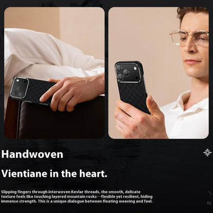 Benks C1 Kevlar Aramid Fiber Diamond Texture Woven Black Phone Case Compatible with MagSafe - For iPhone 17 Pro