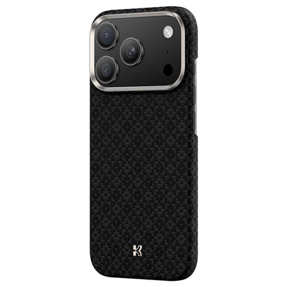 Benks C1 Kevlar Aramid Fiber Diamond Texture Woven Black Phone Case Compatible with MagSafe - For iPhone 17 Pro Max