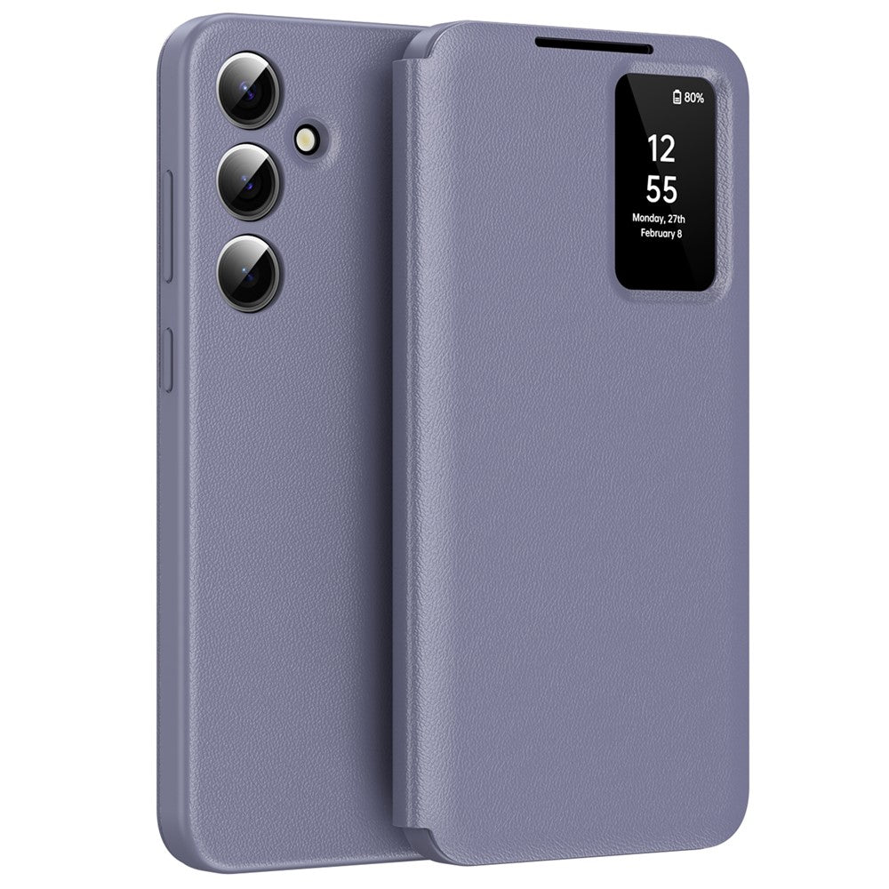 View Window PU Leather Wallet Case - For Samsung Galaxy S25 FE