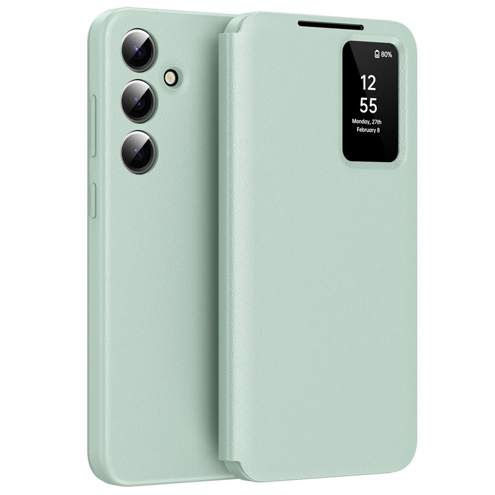 View Window PU Leather Wallet Case - For Samsung Galaxy S25 FE