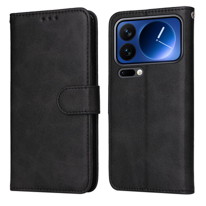 Wallet PU Leather Case Folio Flip Phone Cover - For Xiaomi 17 Pro