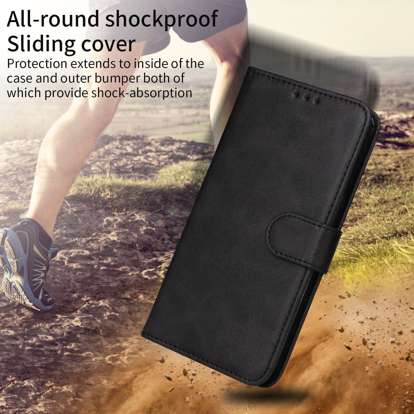 Wallet PU Leather Case Folio Flip Phone Cover - For Xiaomi 17 Pro