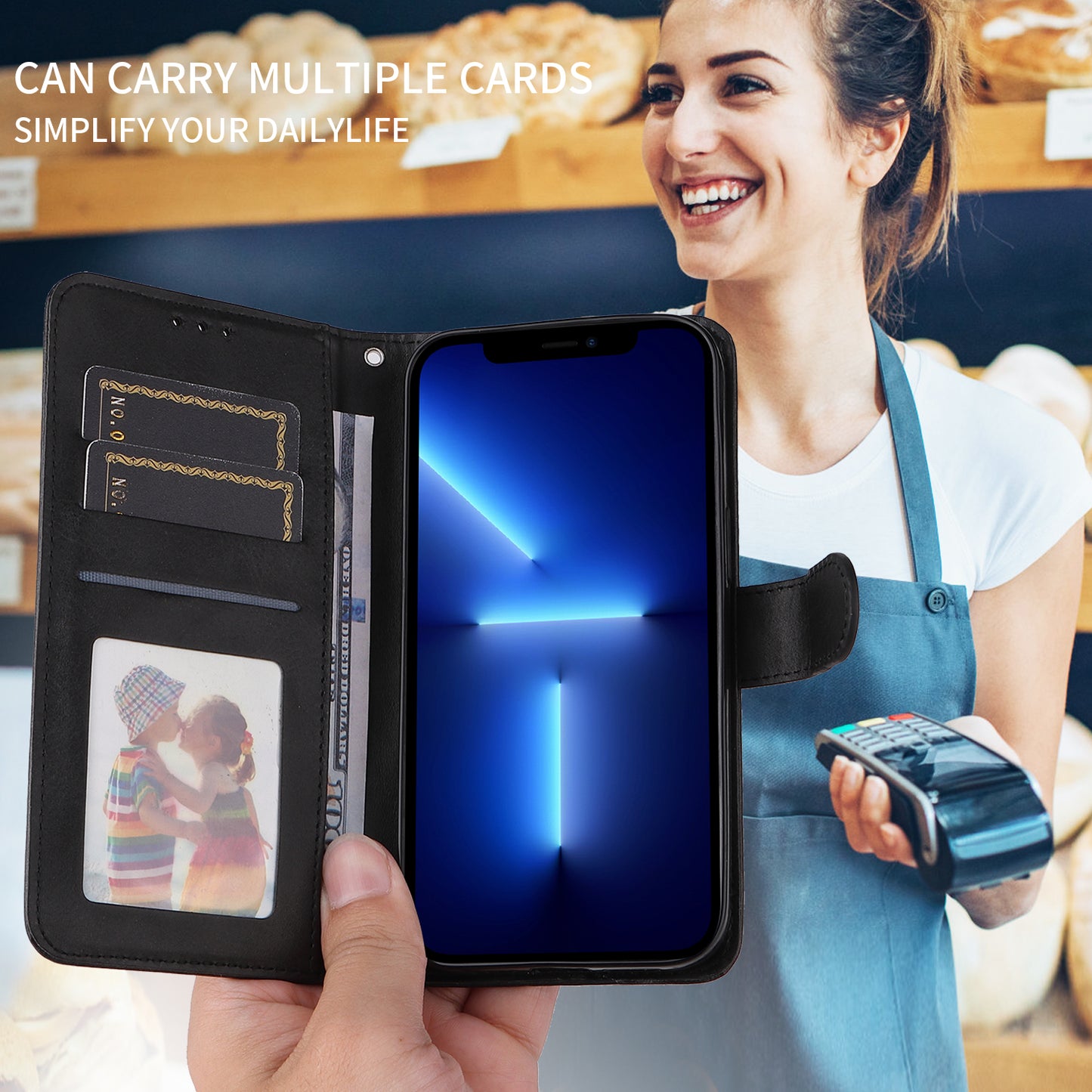 Wallet PU Leather Case Folio Flip Phone Cover - For Xiaomi 17 Pro