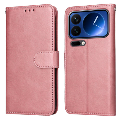Wallet PU Leather Case Folio Flip Phone Cover - For Xiaomi 17 Pro