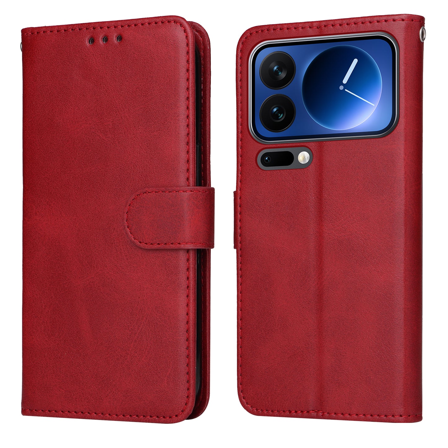 Wallet PU Leather Case Folio Flip Phone Cover - For Xiaomi 17 Pro