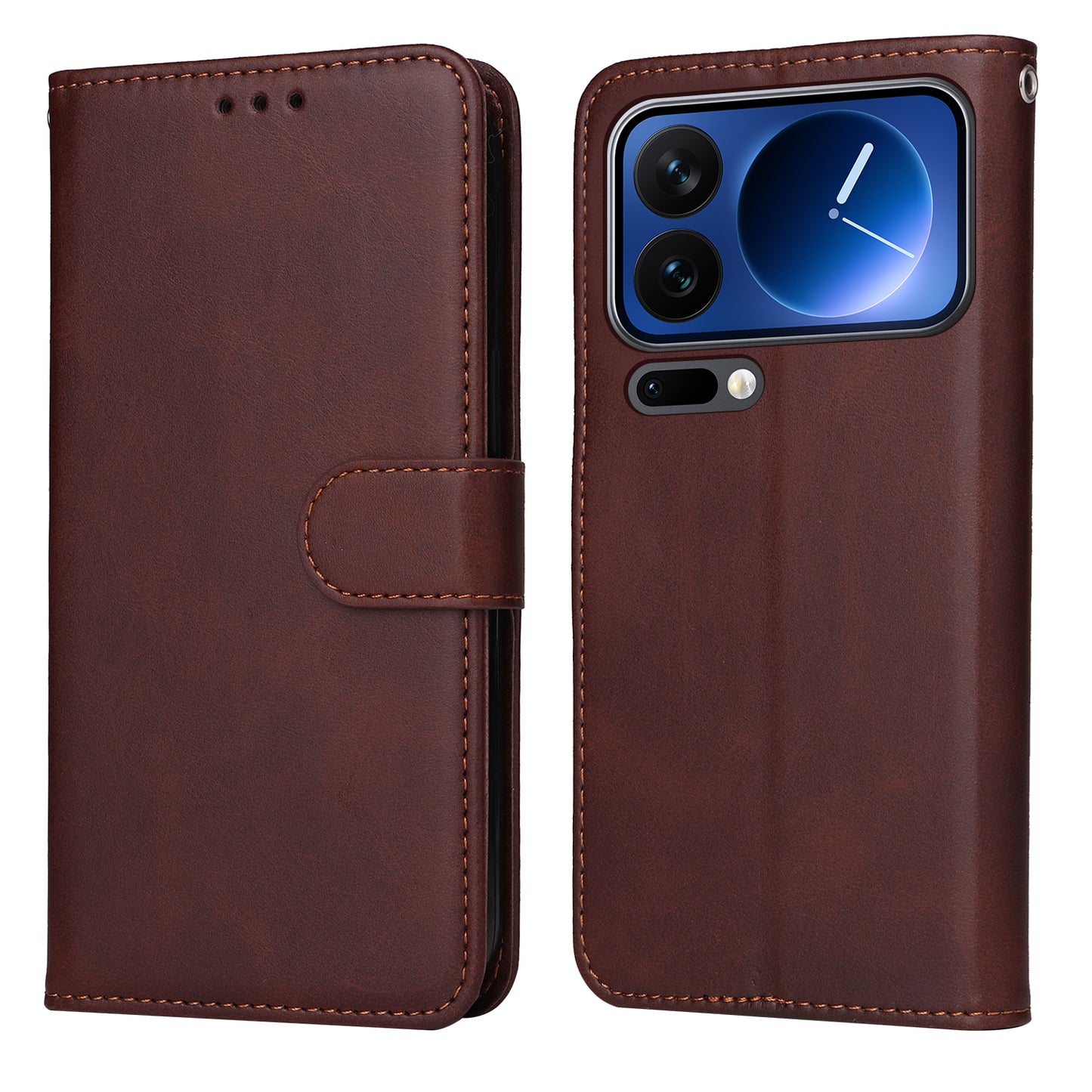Wallet PU Leather Case Folio Flip Phone Cover - For Xiaomi 17 Pro