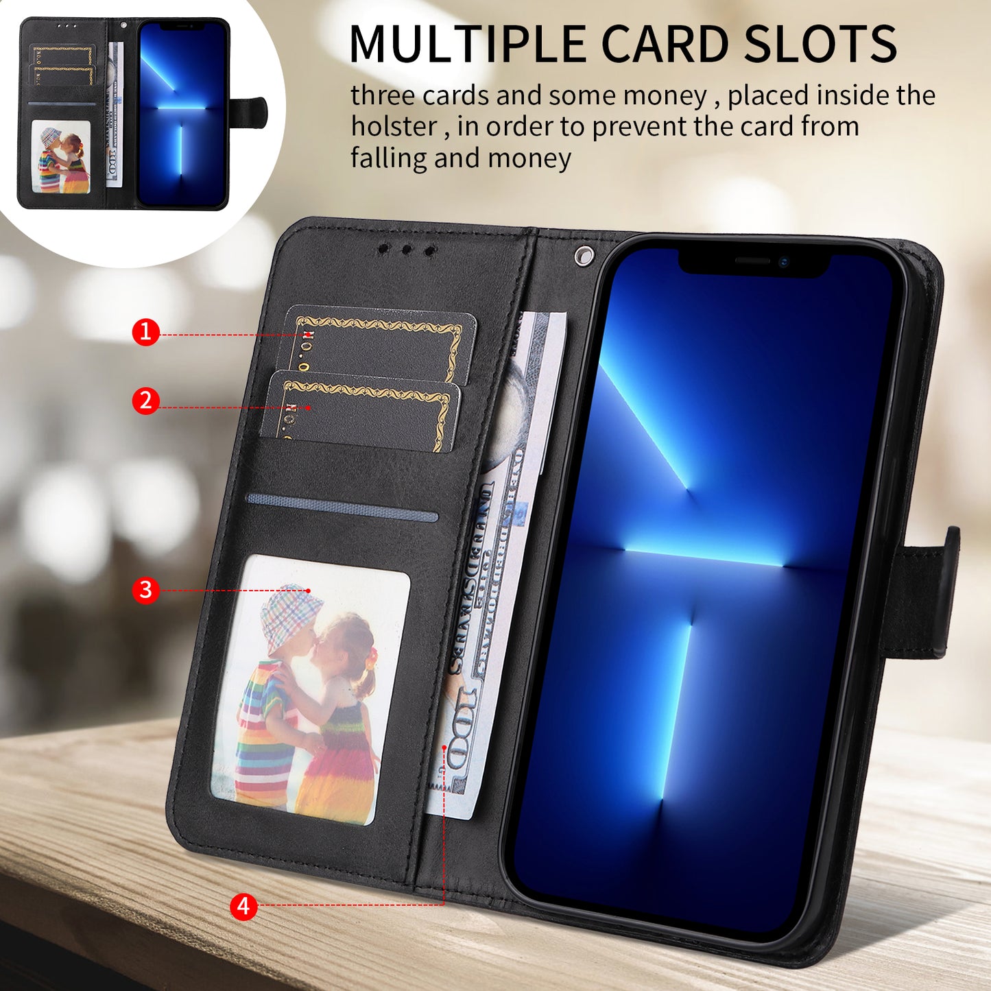 Wallet PU Leather Case Folio Flip Phone Cover - For Xiaomi 17 Pro Max