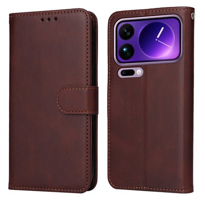Wallet PU Leather Case Folio Flip Phone Cover - For Xiaomi 17 Pro Max
