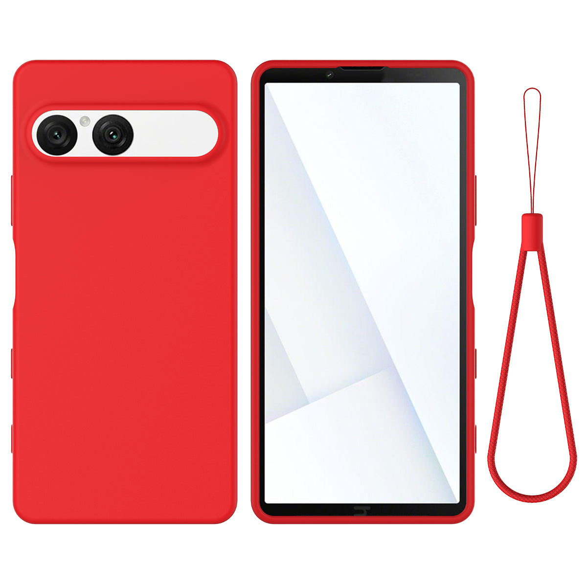 Liquid Silicone Case with Hand Strap - For Sony Xperia 10 VII