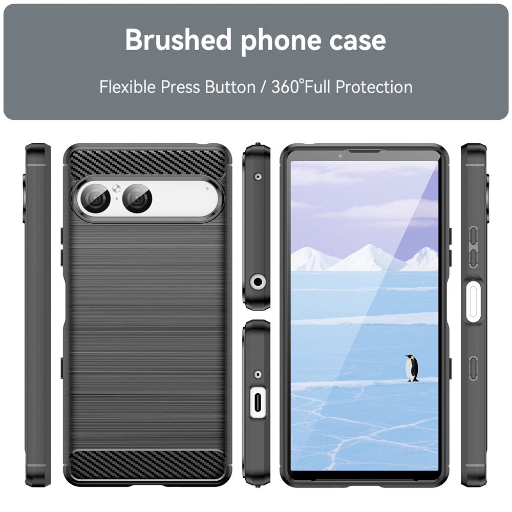 Carbon Fiber Texture Brushed Case - For Sony Xperia 10 VII