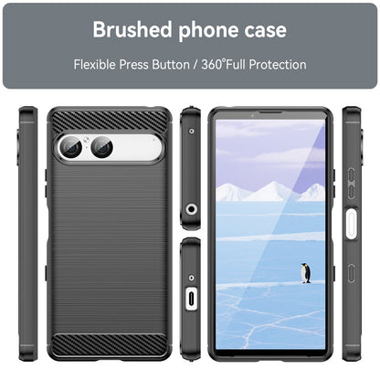 Carbon Fiber Texture Brushed Case - For Sony Xperia 10 VII