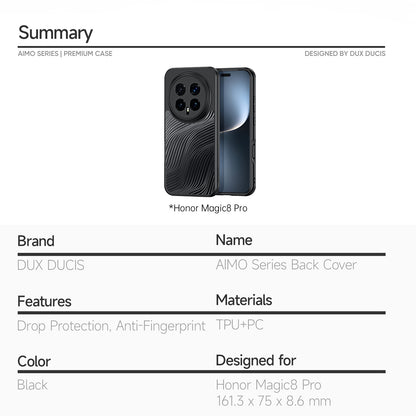Dux Ducis Aimo Series TPU+PC Matte Case Phone Cover (REACH Certification) - For Honor Magic8 Pro