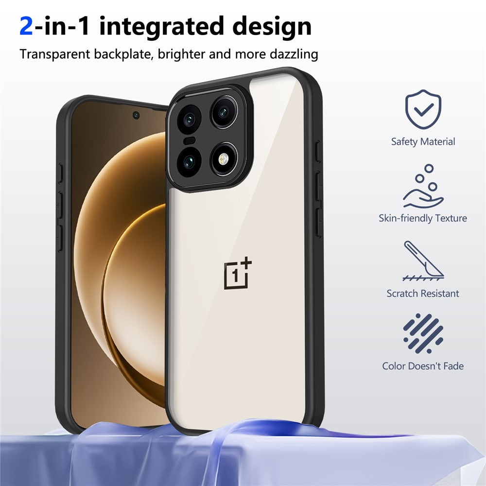 Matte Skin Touch Clear PC + TPU Shockproof Case - For OnePlus 15