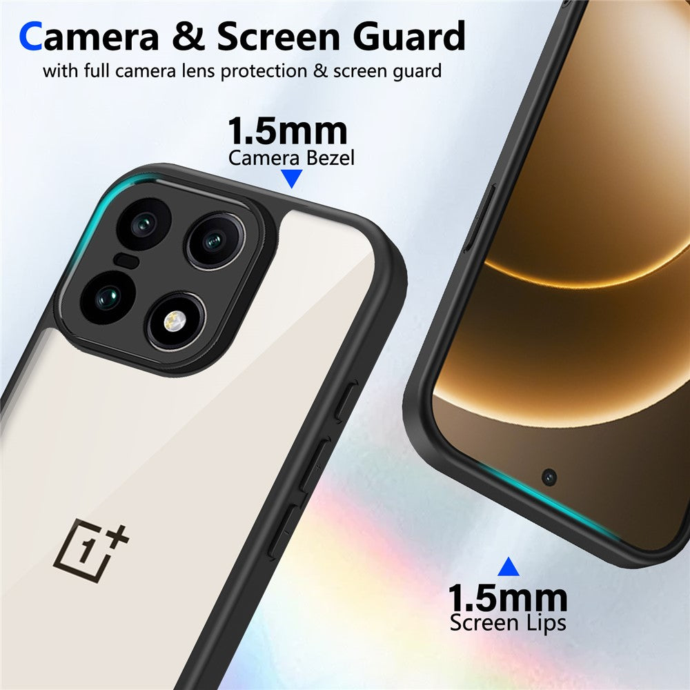 Matte Skin Touch Clear PC + TPU Shockproof Case - For OnePlus 15