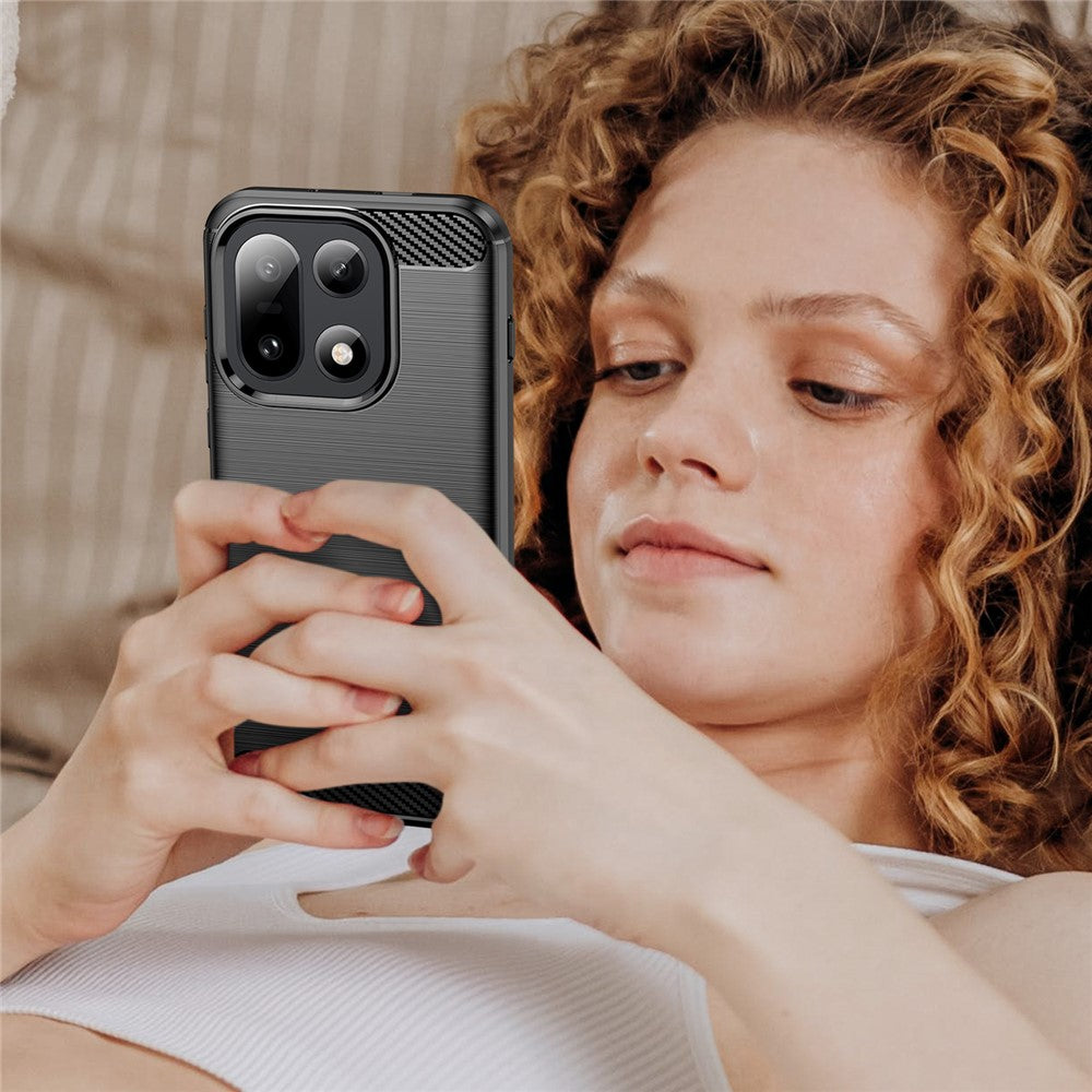 Carbon Fiber Texture Brushed Phone Case - For OnePlus 15