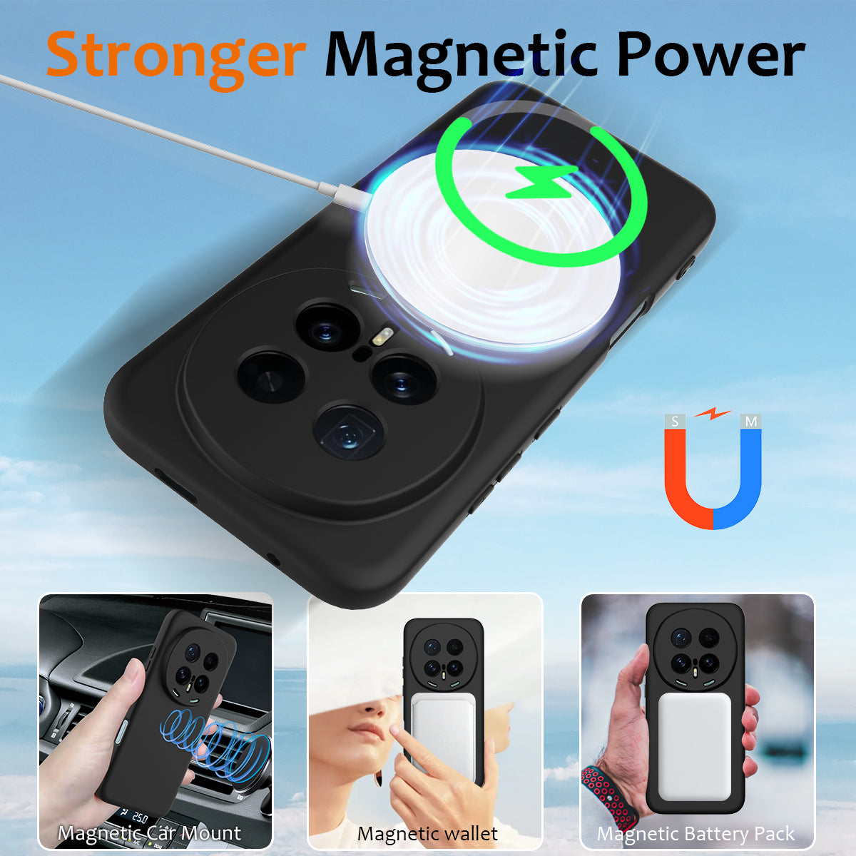 Liquid Silicone MagSafe Case Phone Cover - For Honor Magic8 Pro