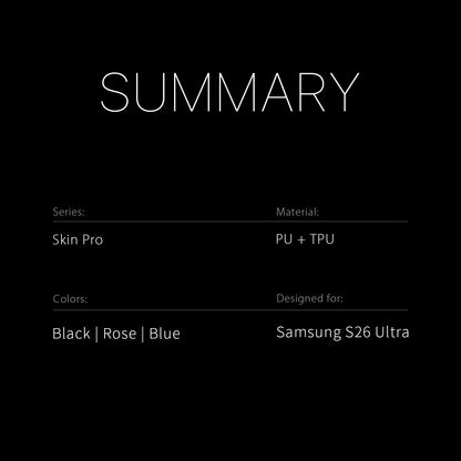 Dux Ducis Skin Pro Series PU Leather Wallet Case (Non-magnetic) - For Samsung Galaxy S26 Ultra