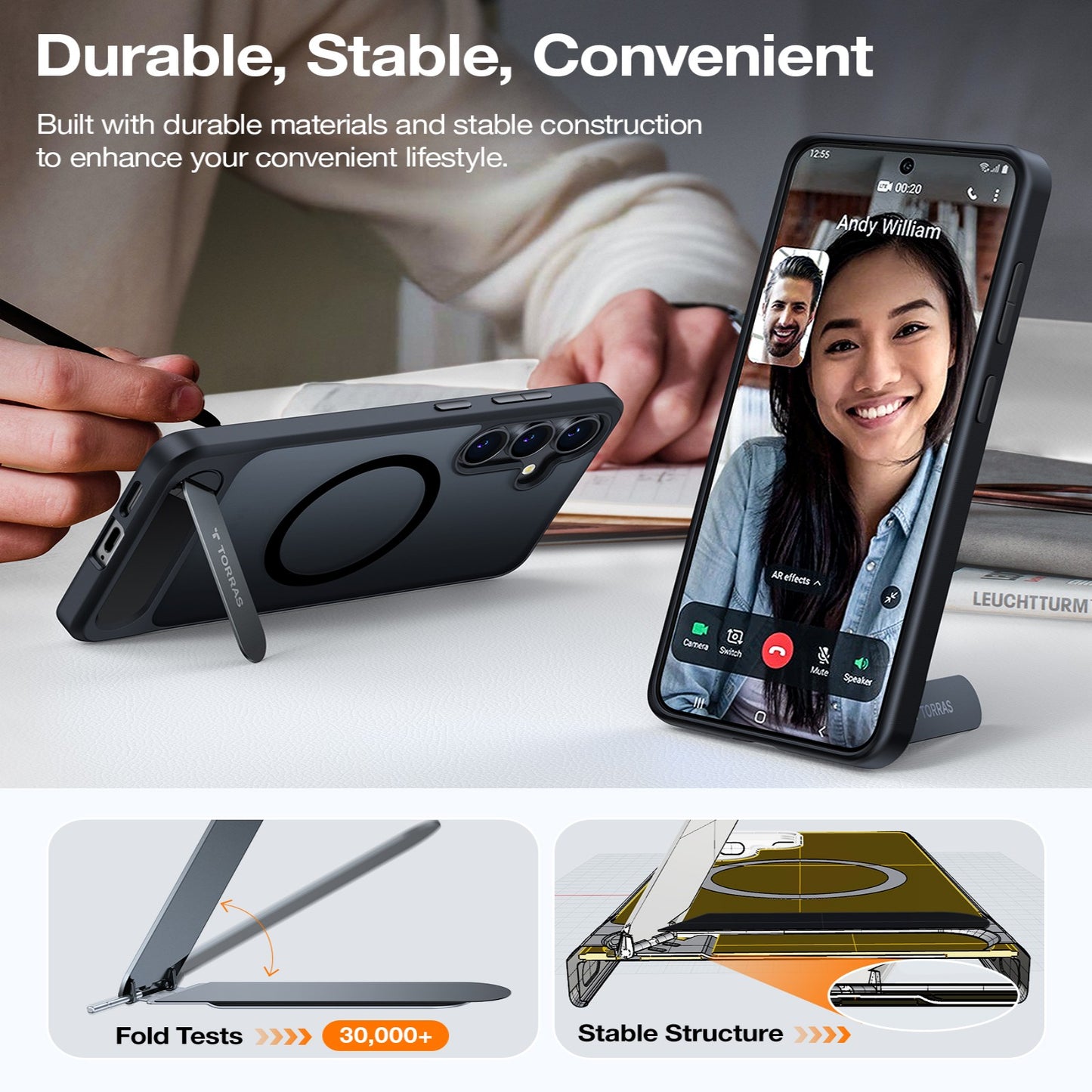 TORRAS Ostand L1 Series MagSafe with Kickstand TPU+PC Case - For Samsung Galaxy S26 Ultra